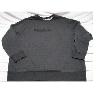 Reebok Men's 3XL Charcoal Gray Sweatshirt Logo Fleece lined Outdoors Camping